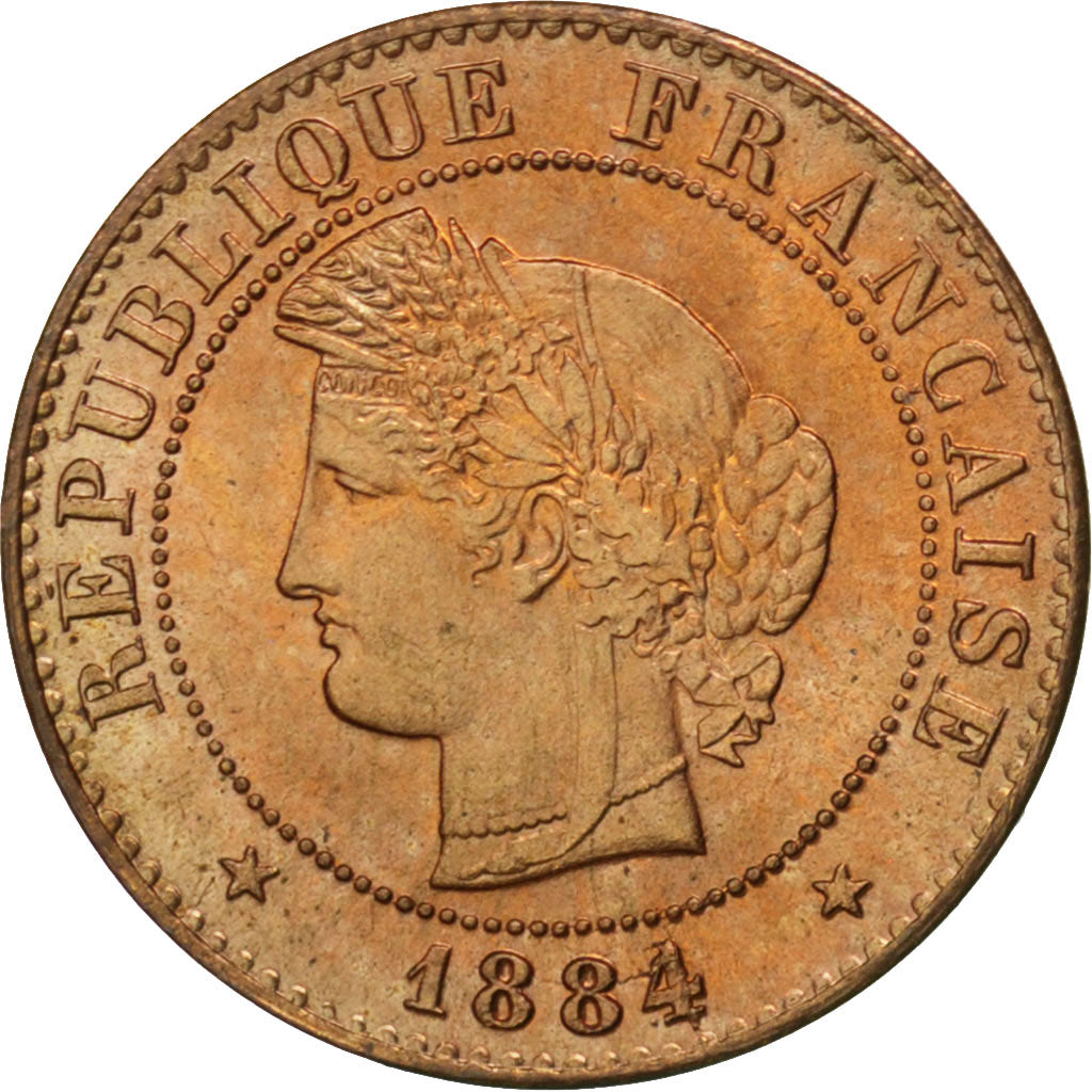 Coin, France, Cérès, Centime, 1884, Paris, MS(65-70), Bronze, KM:826.1