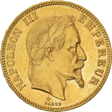 Monnaie, France, Napoleon III, 100 Francs, 1866, Strasbourg, TTB+, Or