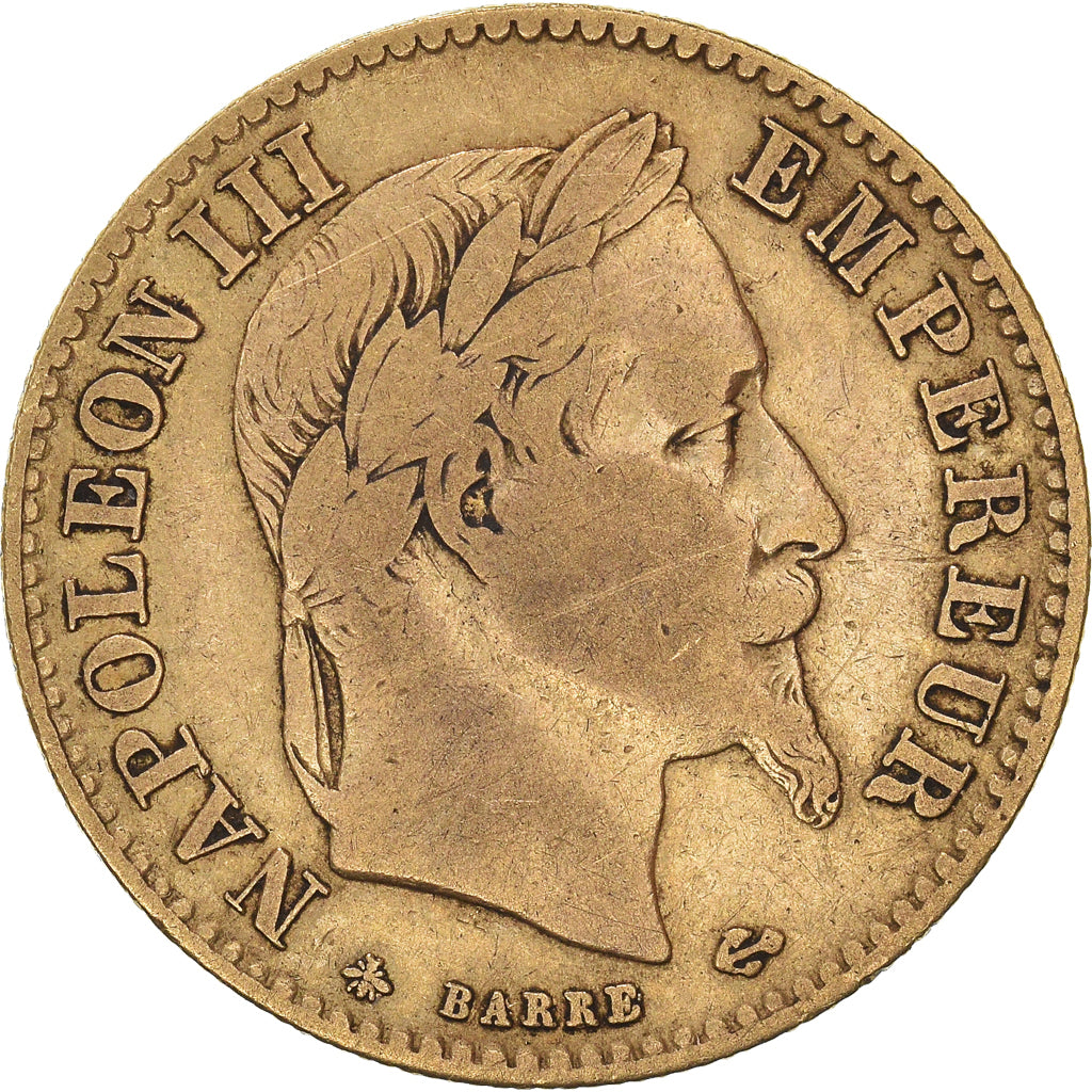 Moneta, Francja, Napoleon III, 10 Francs, 1862, Paris, VF(30-35), Złoto