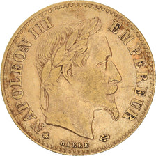 Moneta, Francja, Napoleon III, 10 Francs, 1862, Paris, VF(30-35), Złoto