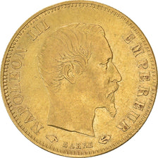 Moeda, França, Napoleon III, 5 Francs, 1858, Paris, VF(30-35), Dourado