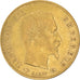 Moeda, França, Napoleon III, 5 Francs, 1858, Paris, VF(30-35), Dourado