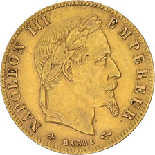 Moeda, França, Napoleon III, 5 Francs, 1867, Paris, EF(40-45), Dourado