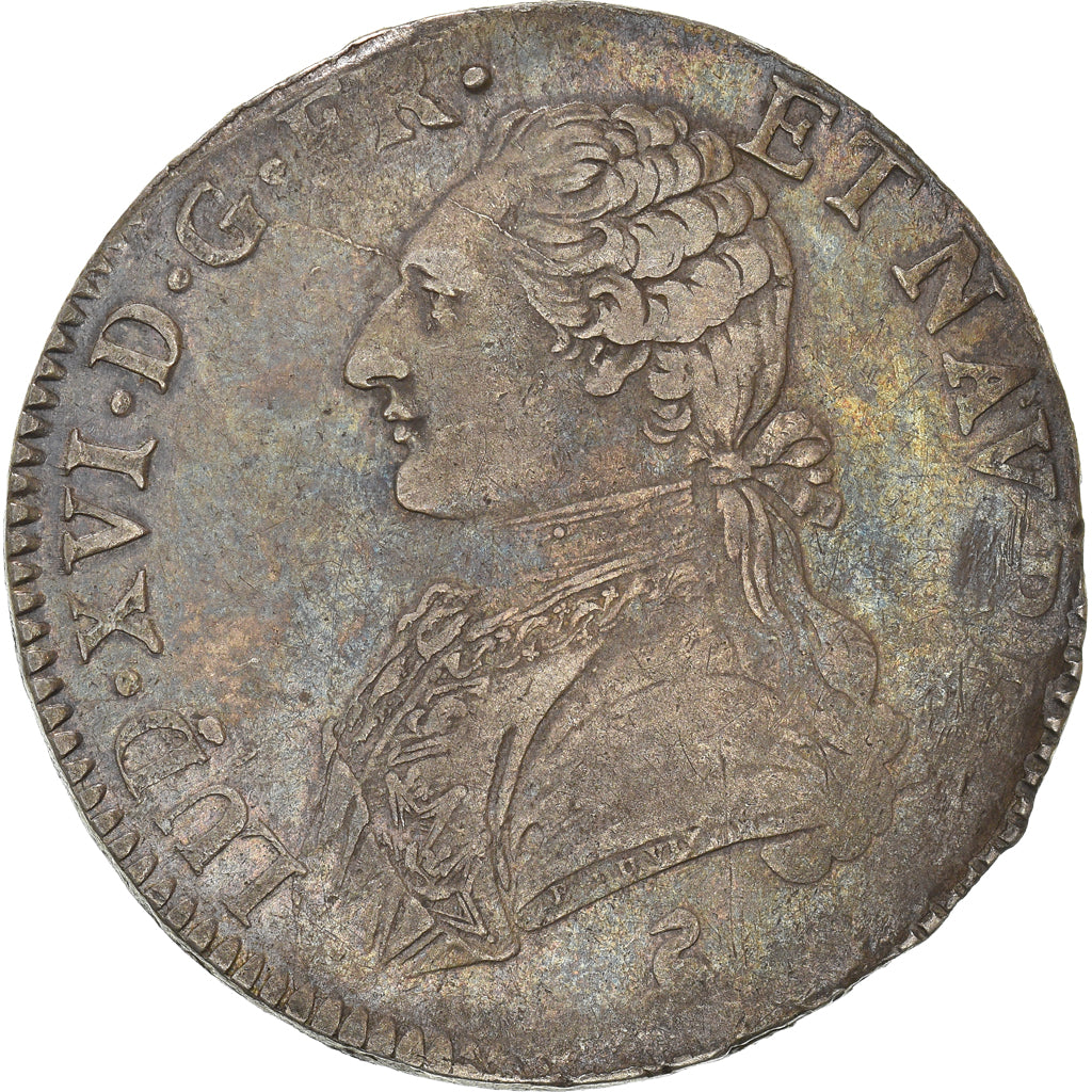Coin, France, Louis XVI, Ecu aux branches d'olivier, 1784, Paris, VF(30-35)