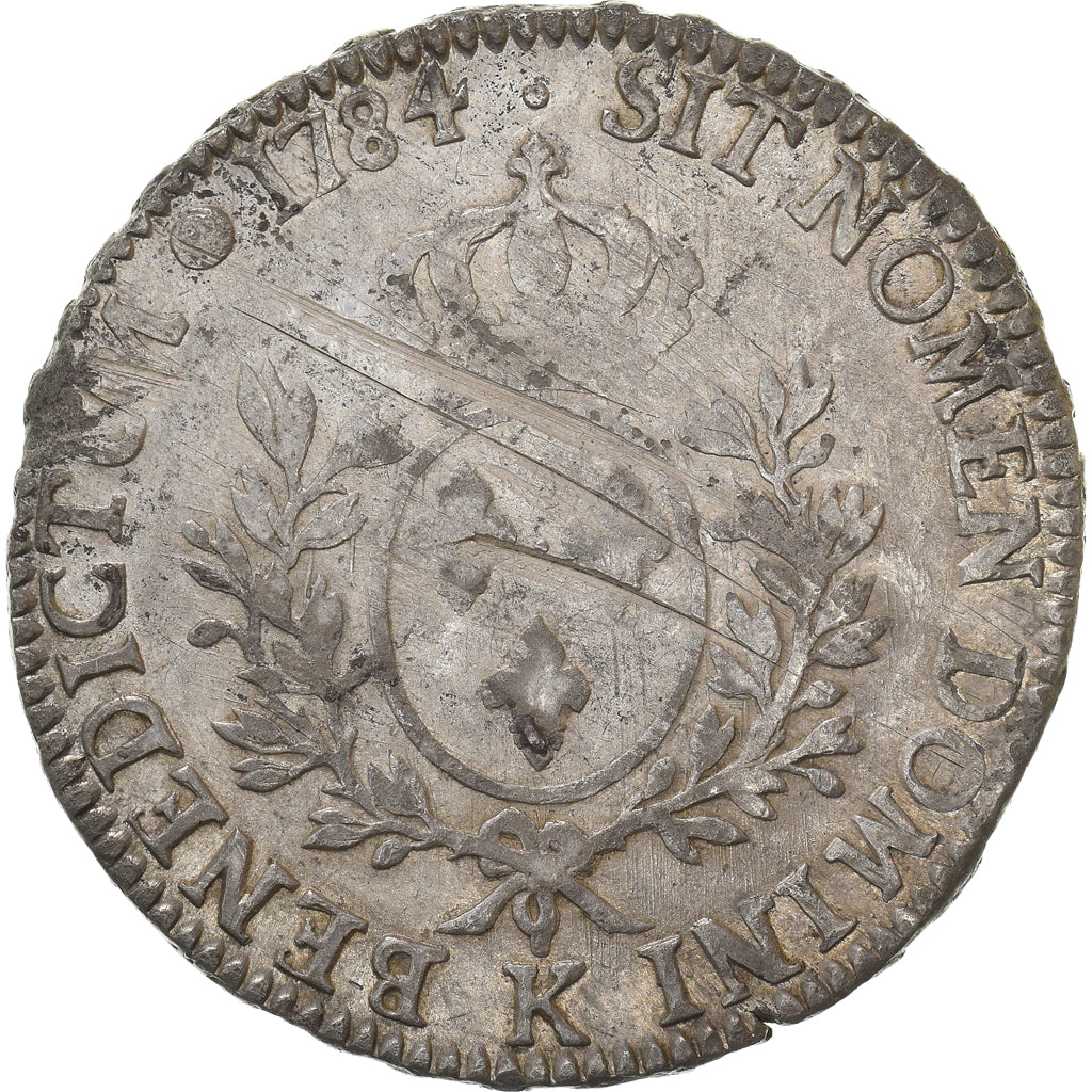 Coin, France, Louis XVI, Ecu aux branches d'olivier, 1784, Bordeaux, VF(30-35)