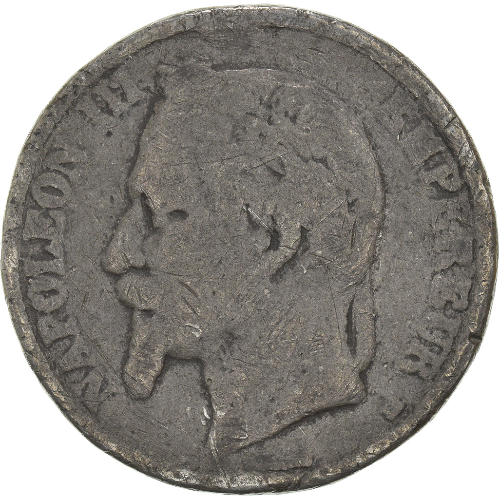 France, Medal, Napoléon III, Médaille érotique reprenant un module de 5