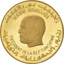 Monnaie, Tunisie, 10th Anniversary of Republic, 10 Dinars, 1967, SPL+, Or