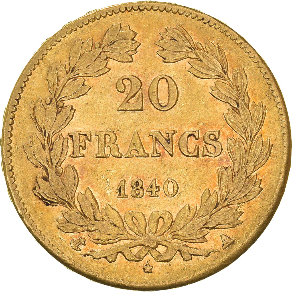 Monnaie, France, Louis-Philippe, 20 Francs, 1840, Paris, TTB, Or, KM:750.1