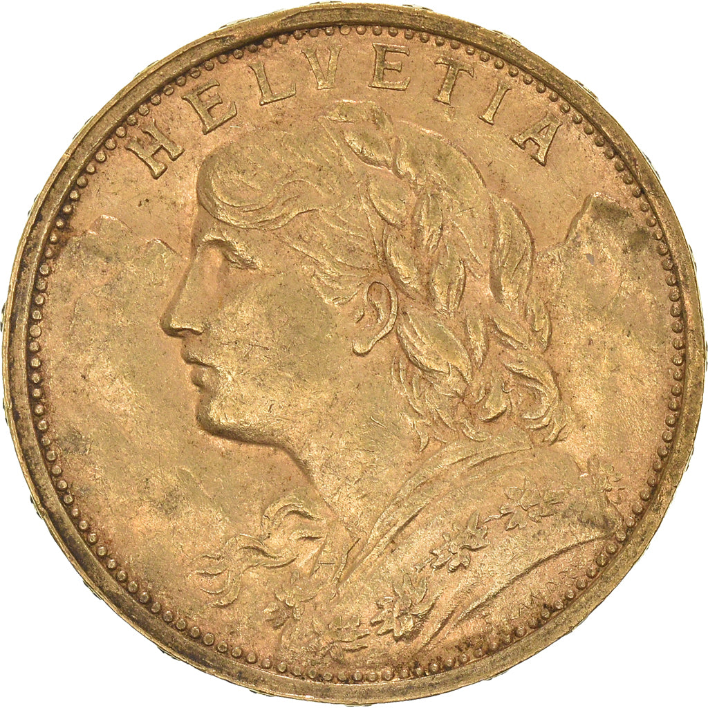 Coin, Switzerland, 20 Francs, 1898, Bern, AU(50-53), Gold, KM:35.1