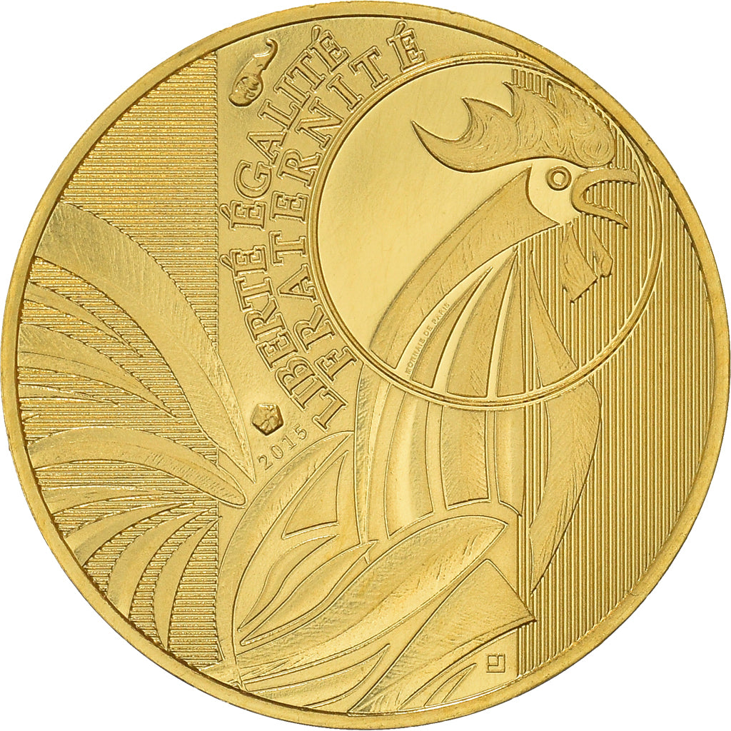 France, Monnaie de Paris, 100 Euro, Coq, 2015, Paris, SPL+, Or, Gadoury:EU729a