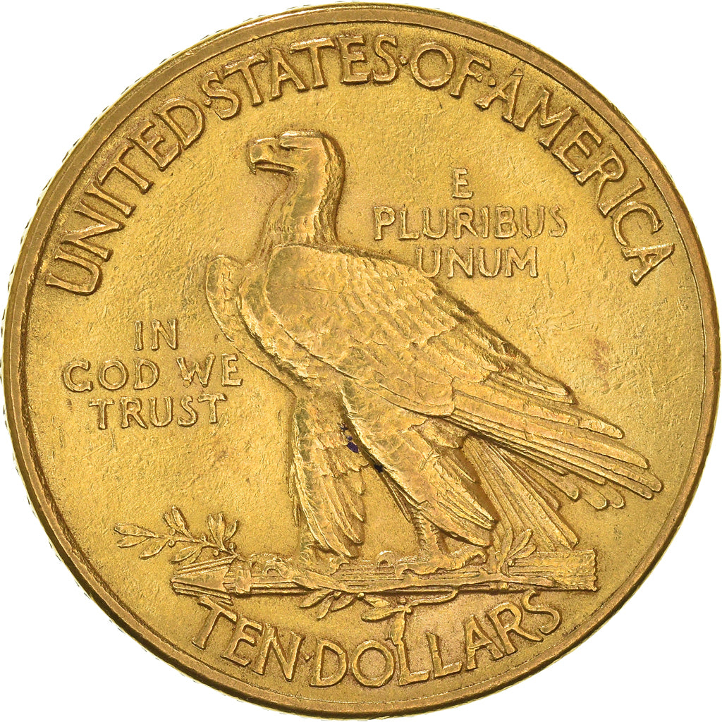 Moneta, Stati Uniti, Indian Head, $10, Eagle, 1913, Philadelphia, BB+, Oro