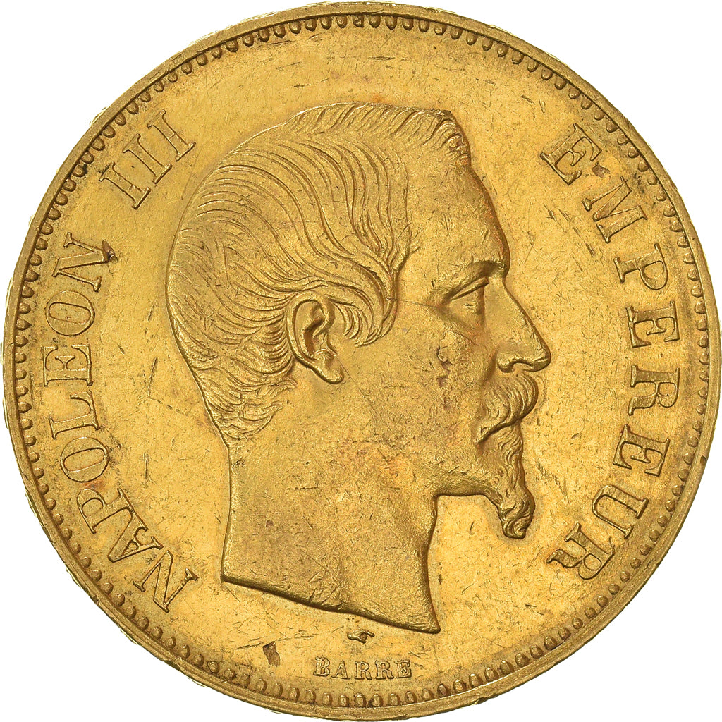 Coin, France, Napoleon III, 100 Francs, 1857, Paris, EF(40-45), Gold, KM:786.1