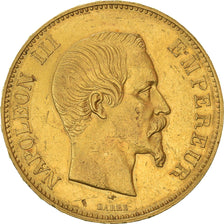 Coin, France, Napoleon III, 100 Francs, 1857, Paris, EF(40-45), Gold, KM:786.1