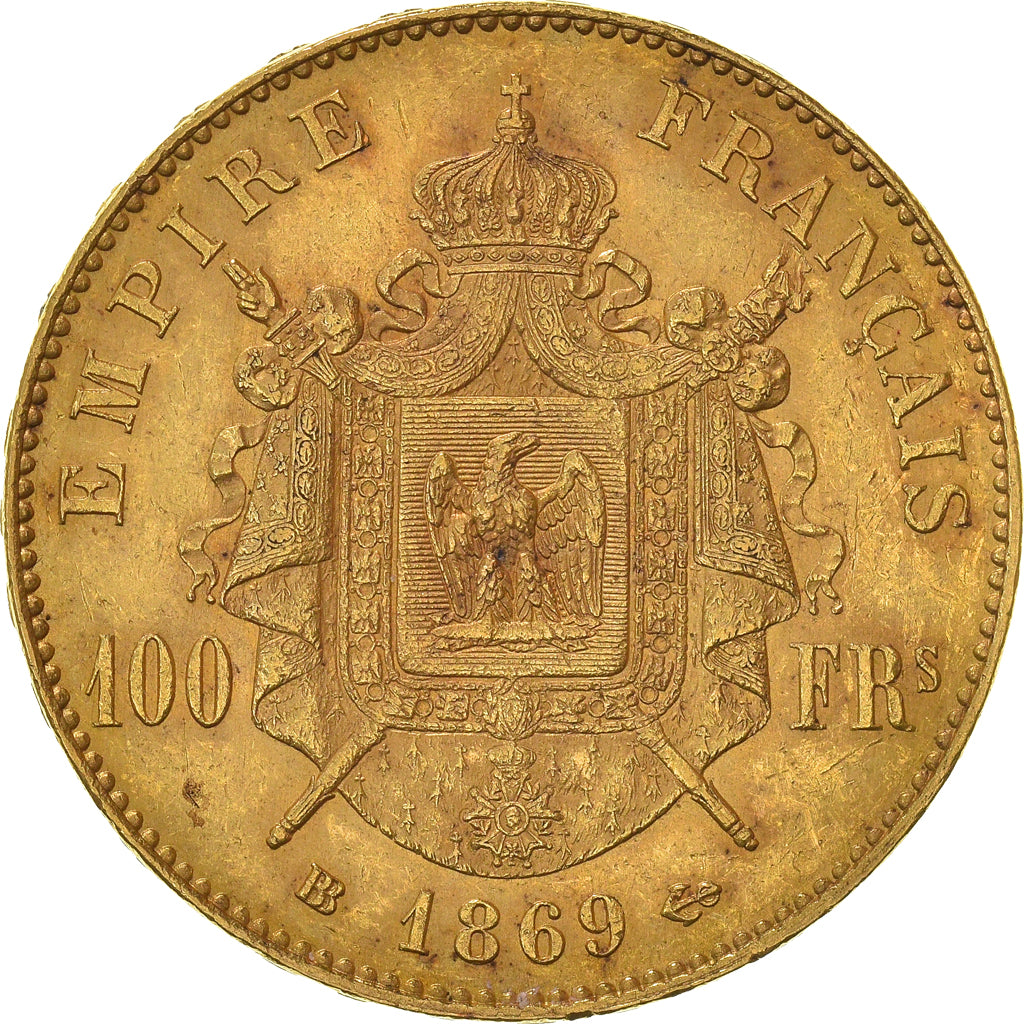 Munten, Frankrijk, Napoleon III, Napoléon III, 100 Francs, 1869, Paris, ZF+