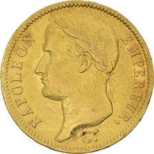 Moeda, França, Napoleon I, 40 Francs, 1811, Paris, EF(40-45), Dourado