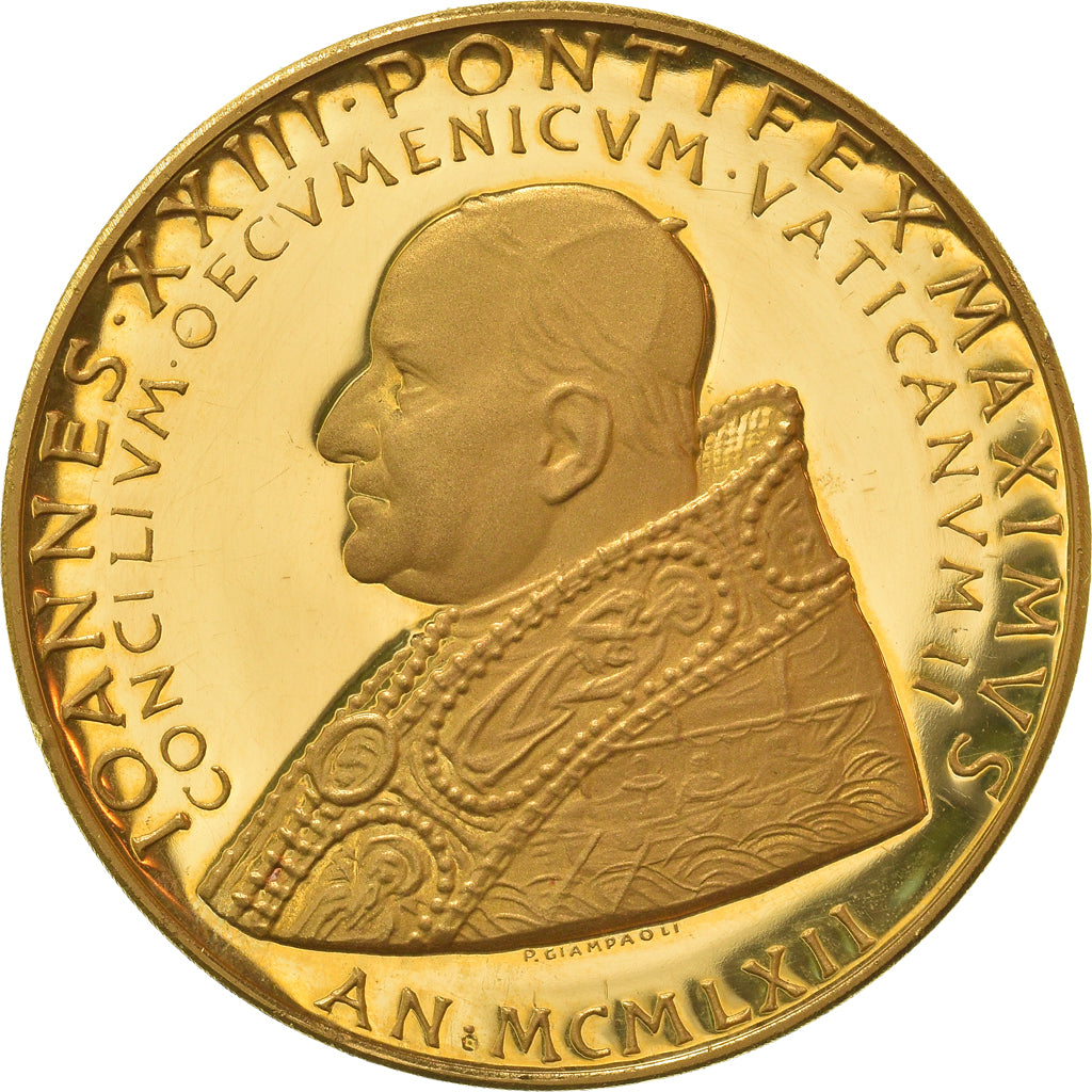 Vatican, Medal, Joannes XXIII, Second Ecumenical Council, 1962, MS(63), Gold