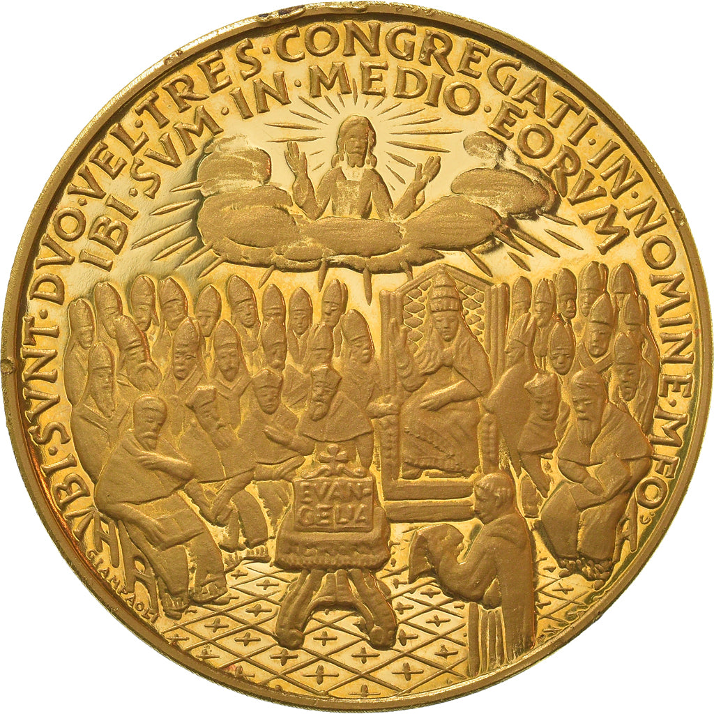 Vatican, Medal, Joannes XXIII, Second Ecumenical Council, 1962, MS(63), Gold