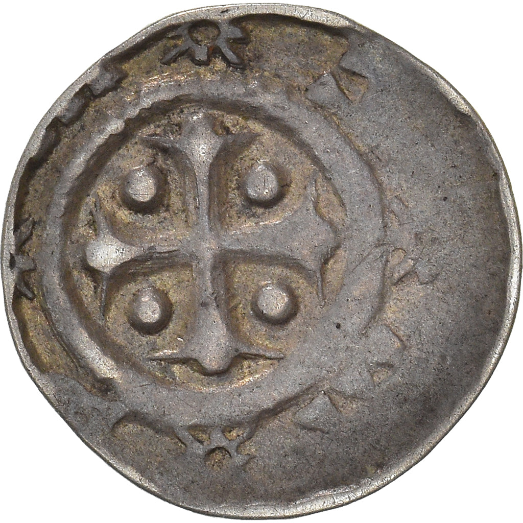 Coin, France, Flanders, Anonymous, Denarius, Saint-Omer, Very rare, VF(30-35)