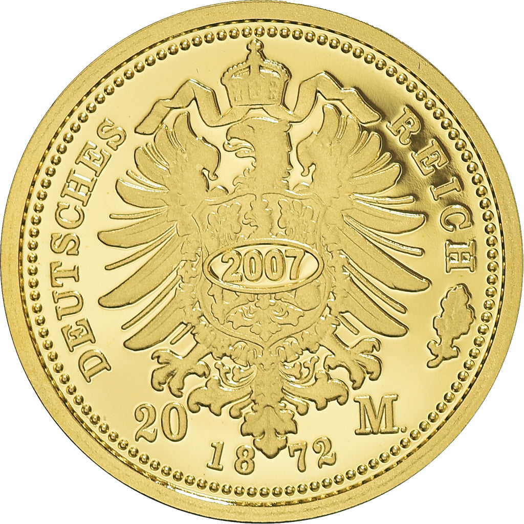 Allemagne, Médaille, Reproduction, Saxe-Coburg-Gotha, Ernst II, 20 Mark, 1872