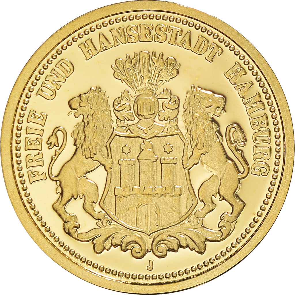 Germania, medaglia, Reproduction, Hamburg, 20 Mark, 1881, 2007, FDC, Oro