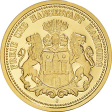 Germania, medaglia, Reproduction, Hamburg, 20 Mark, 1881, 2007, FDC, Oro