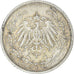 Coin, GERMANY - EMPIRE, 1/2 Mark, 1915, Stuttgart, AU(50-53), Silver, KM:17