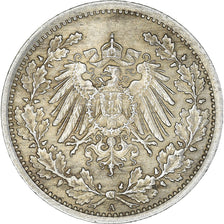 Coin, GERMANY - EMPIRE, 1/2 Mark, 1917, Berlin, EF(40-45), Silver, KM:17