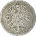 Coin, GERMANY - EMPIRE, Wilhelm I, 20 Pfennig, 1875, Stuttgart, VF(20-25)
