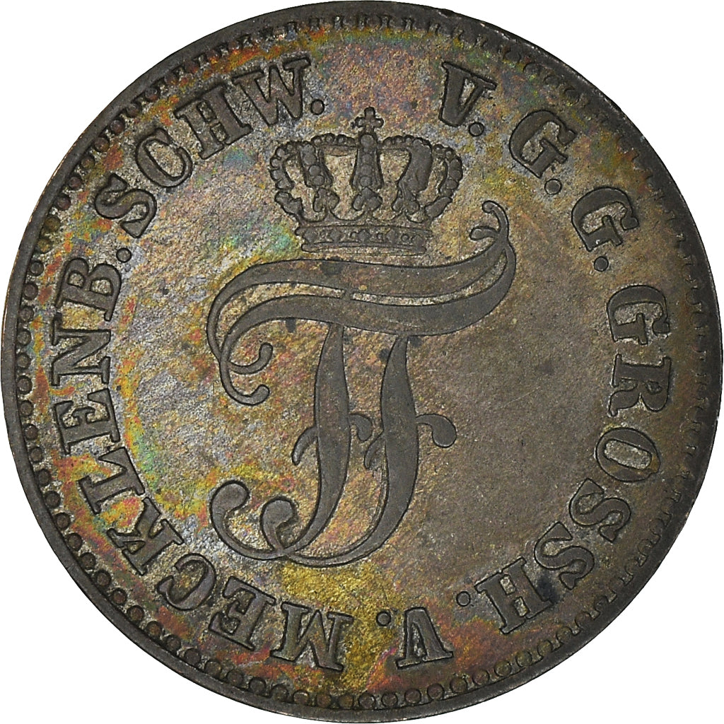 Moneda, Estados alemanes, MECKLENBURG-SCHWERIN, Friedrich Franz II, 1/48 Thaler