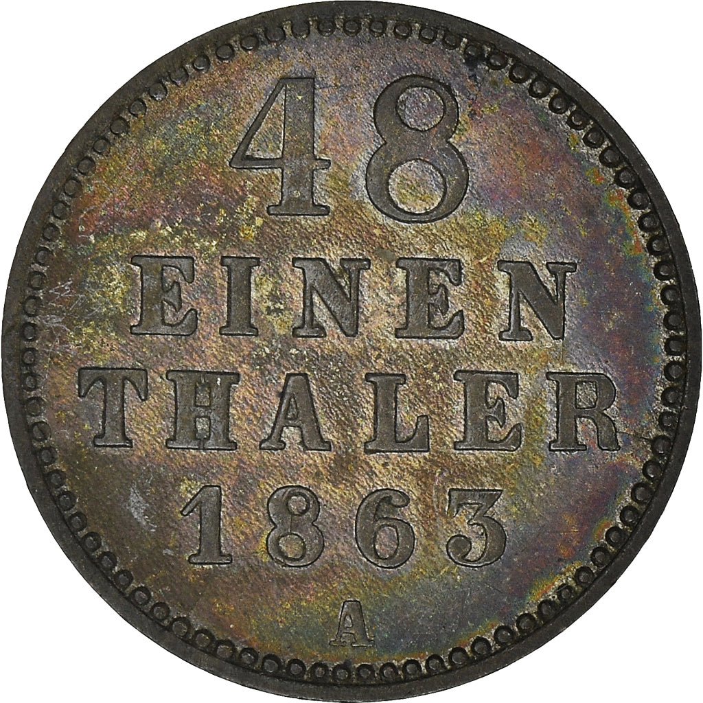 Moneda, Estados alemanes, MECKLENBURG-SCHWERIN, Friedrich Franz II, 1/48 Thaler