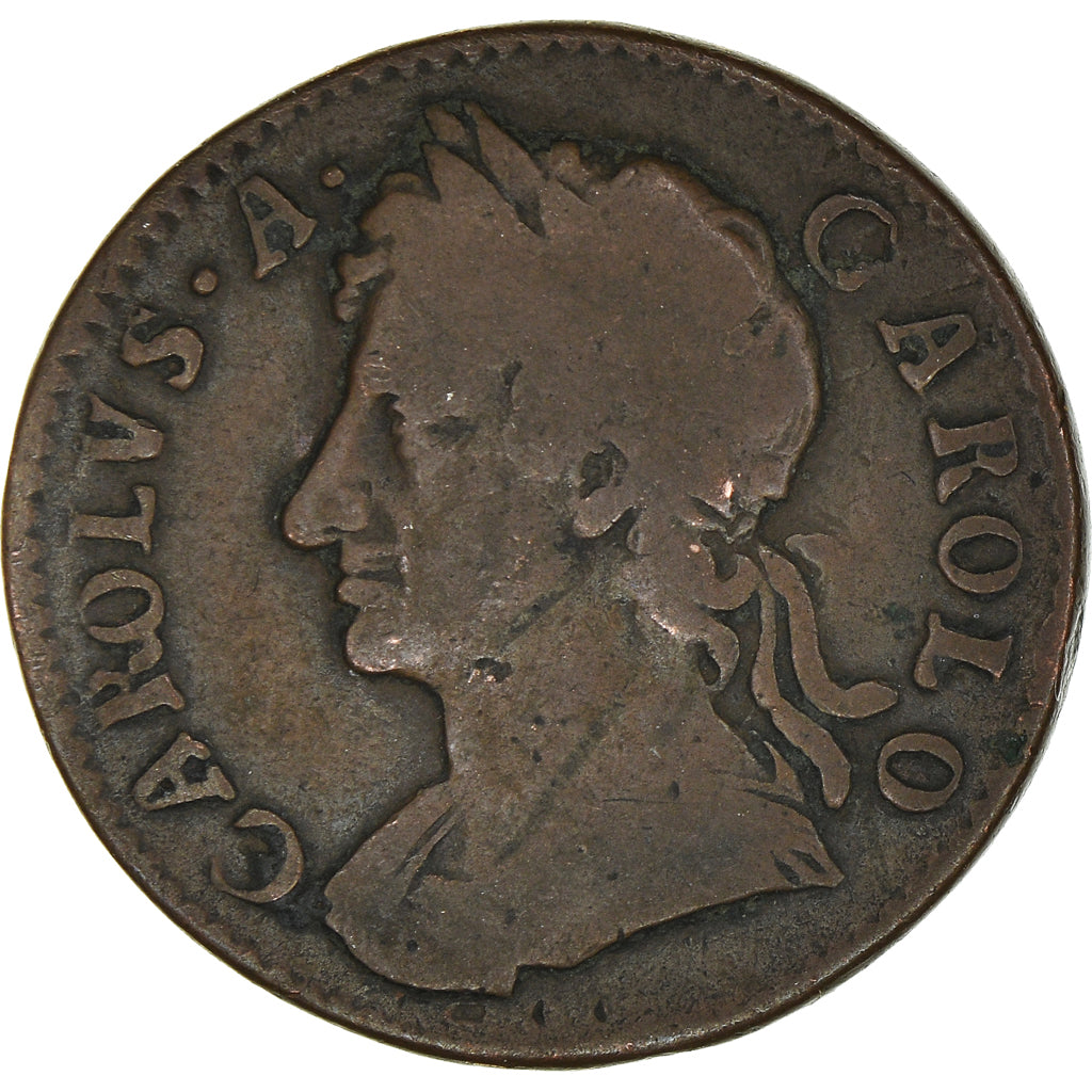 Coin, Great Britain, Charles II, Farthing, 1675, VF(20-25), Copper, KM:436.1