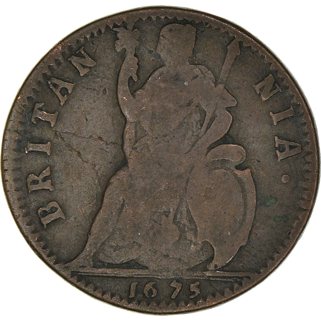 Coin, Great Britain, Charles II, Farthing, 1675, VF(20-25), Copper, KM:436.1