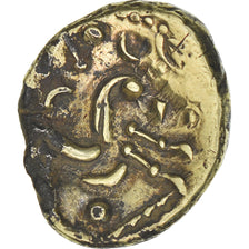 Moeda, Ambiani, Stater, Ist century BC, Fourrée, EF(40-45), Dourado