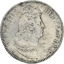 Moneda, Francia, Louis XIV, Ecu aux Insignes, 1701, Paris, BC+, Plata