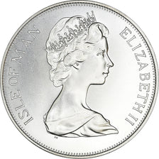 Moneta, Isola di Man, Elizabeth II, Crown, 1977, Pobjoy Mint, FDC, Argento