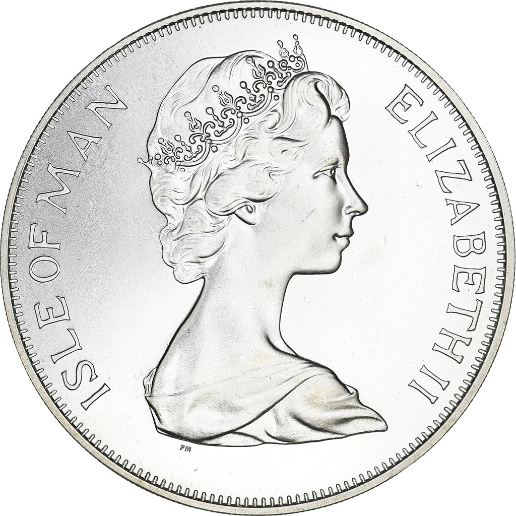 Coin, Isle of Man, Elizabeth II, Crown, 1977, Pobjoy Mint, MS(65-70), Silver