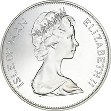 Coin, Isle of Man, Elizabeth II, Crown, 1977, Pobjoy Mint, MS(65-70), Silver