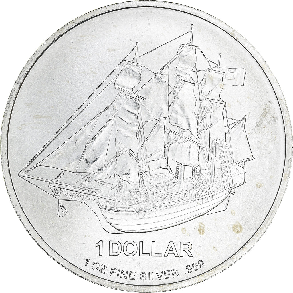 Monnaie, Îles Cook, Elizabeth II, Bounty, Dollar, 2013, 1 Oz, SPL, Argent