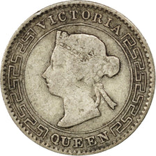 Ceylon, Victoria, 10 Cents, 1892, MB+, Argento, KM:94