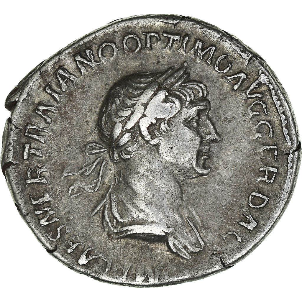 Coin, Trajan, Denarius, 114-117, Rome, AU(50-53), Silver, RIC:356