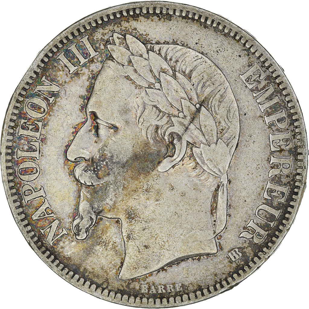 Coin, France, Napoleon III, 5 Francs, 1867, Strasbourg, VF(30-35), Silver