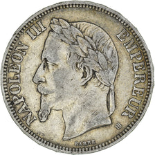 Coin, France, Napoleon III, 5 Francs, 1870, Strasbourg, VF(30-35), Silver