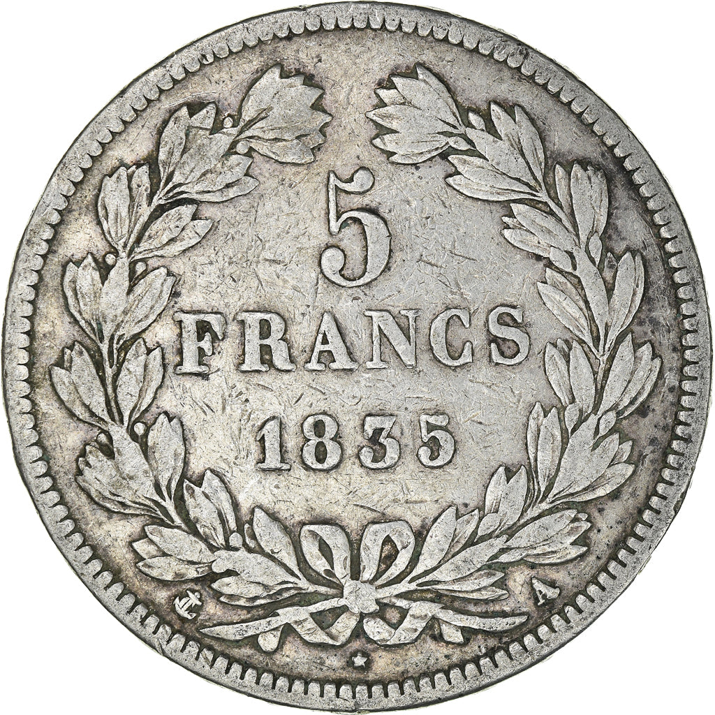 Monnaie, France, Louis-Philippe, 5 Francs, 1835, Paris, TB+, Argent