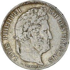 Coin, France, Louis-Philippe, 5 Francs, 1837, Paris, VF(30-35), Silver