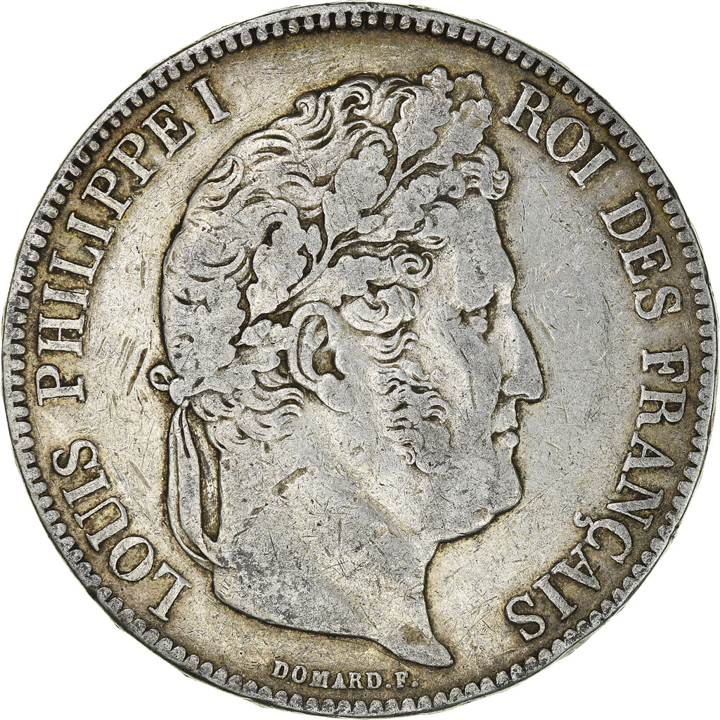 Coin, France, Louis-Philippe, 5 Francs, 1837, Paris, VF(30-35), Silver