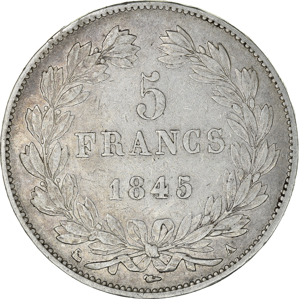 Monnaie, France, Louis-Philippe, 5 Francs, 1845, Paris, TTB, Argent
