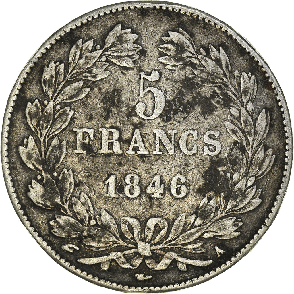 Coin, France, Louis-Philippe, 5 Francs, 1846, Paris, VF(30-35), Silver