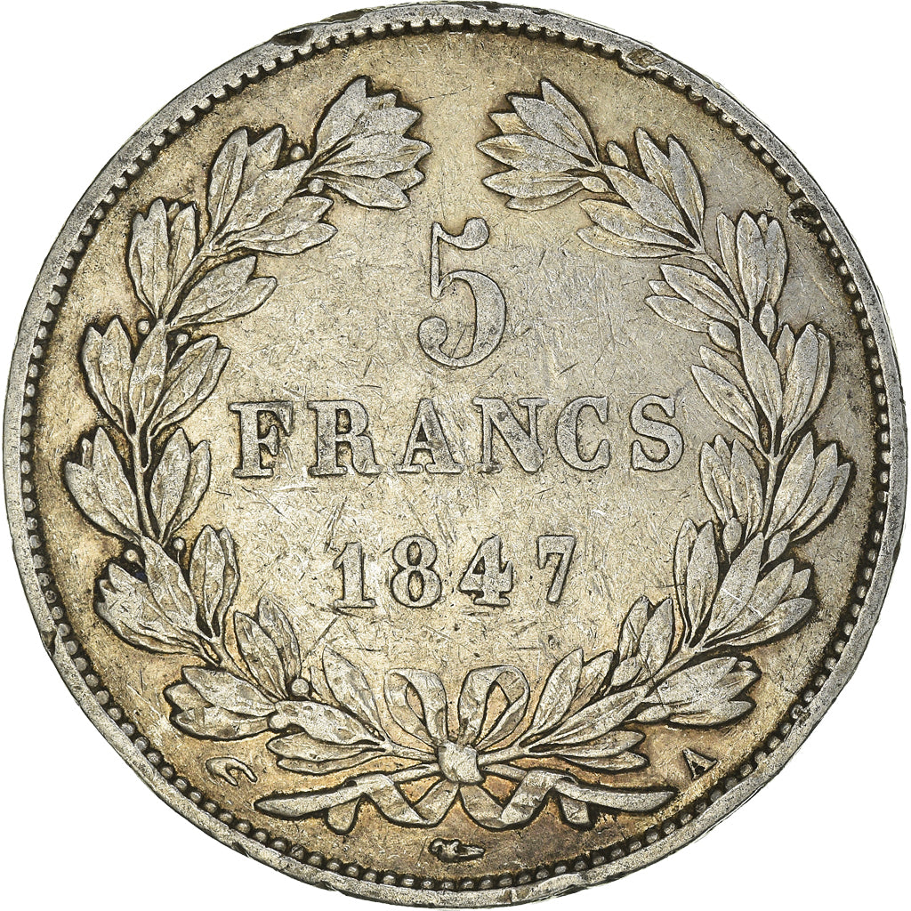 Monnaie, France, Louis-Philippe, 5 Francs, 1847, Paris, TB+, Argent