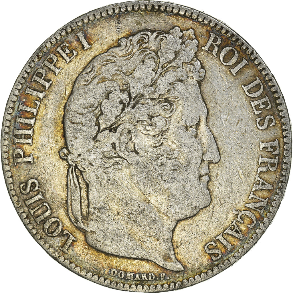 Moneta, Francia, Louis-Philippe, 5 Francs, 1836, Rouen, MB, Argento, KM:749.2