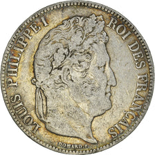 Moneta, Francia, Louis-Philippe, 5 Francs, 1836, Rouen, MB, Argento, KM:749.2